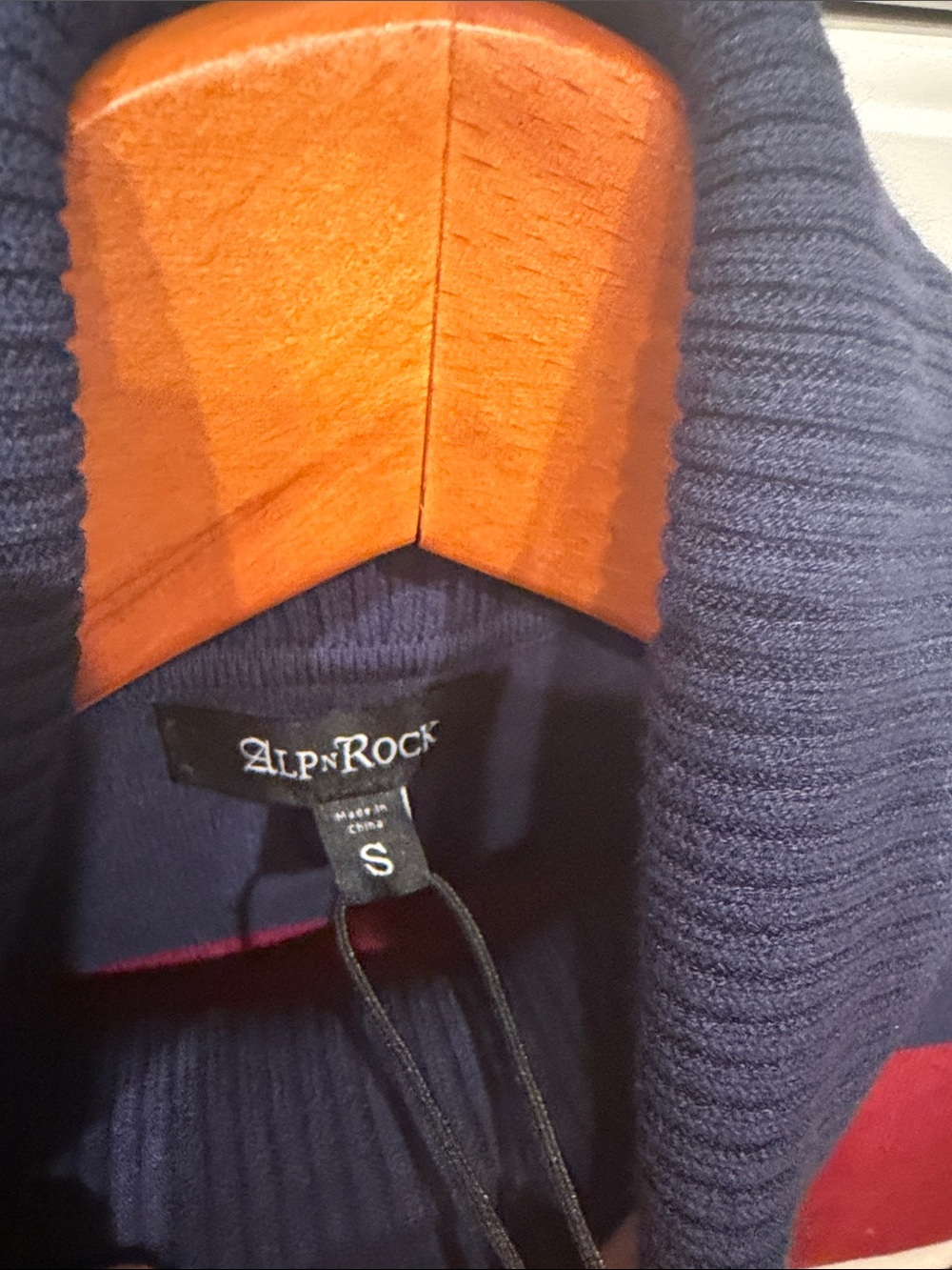 Alp N Rock Navy, Red & Cream Ski-Motif Turtleneck Sweater - Picture 3 of 6